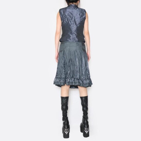 Designer Deadstock Paneled Godet Skirt - Picture 5 of 6